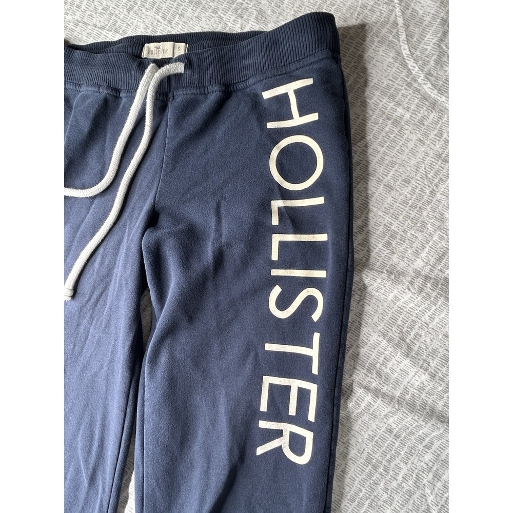 💙Hollister Vintage Womens Small Sweatpants Navy Blue Low Rise Y2K Lightweight💙 - Picture 4 of 11